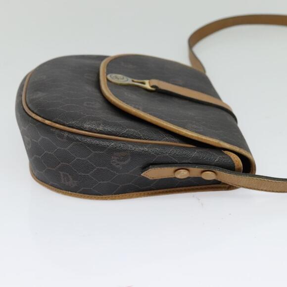 DIOR Honeycomb Canvas Shoulder Bag Pvc Leather Black - Picture 5 of 12